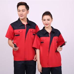 网红夏饰制尚品宅配工作服装修装定上司j工装长袖公衣男女印字包
