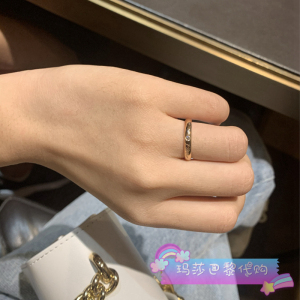 卡地亚素圈黄金戒指