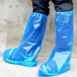 一次性鞋套加厚h长筒靴套防滑塑料脚套防沙隔离透明耐磨养殖场防