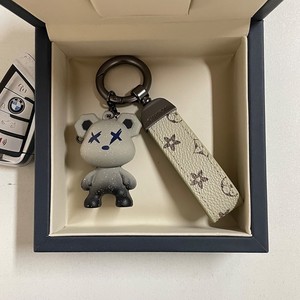 lv&gedete 渐变熊汽车钥匙扣链卡通挂件情侣男女生士精致背包挂饰
