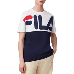 【清仓特价 卖完不补】美版fila斐乐男女拼色大标圆领运动短袖t恤