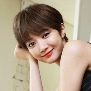 假发女短发高俊熙同款自然真发蓬松帅气女士短直发圆脸全头套假发