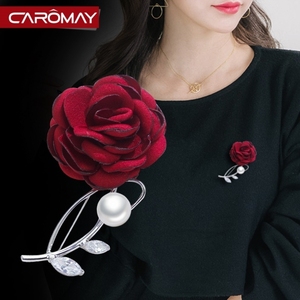 韩版玫瑰花胸针胸花女 韩国外套开衫配饰徽章简约毛衣扣别针领针