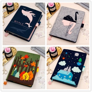 a5手账日记本皮书皮免裁剪不织布艺打发时间手工diy制作材料包