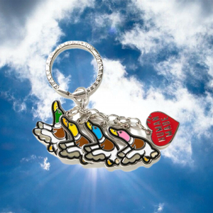 22aw现货human made五彩飞鸭 flying duck keyring爱心钥匙扣