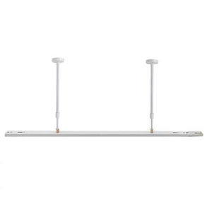 导轨灯吊灯轨道射灯伸缩吊杆店铺婚纱加宽吊架吊轨1米5固定杆黑色