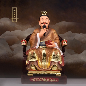 船王树脂神像船神孟公孟姥航海之神带坐椅船王复古工艺桌面摆件