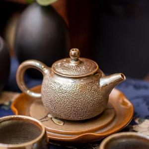 【茶神柴烧】吴泰亿柴烧冰烟茶壶杯茶具 纯手工自然落灰云雾壶