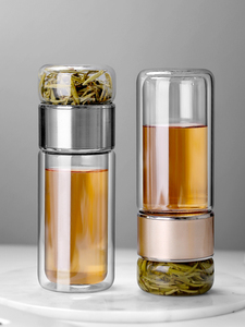 特百惠双层玻璃杯茶水分离办公室女茶叶冷泡茶杯防摔带滤网红男士