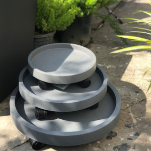 移动花盆托盘带万向轮家用加厚大型植物方形盆底座水泥花盆接水盘