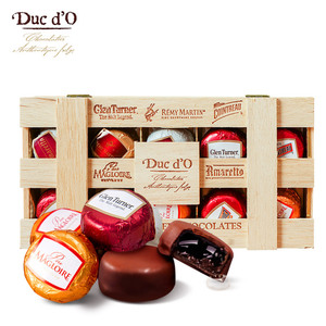比利时进口Duc d”O得多木盒酒心巧克力纯可可脂零食情人节礼盒