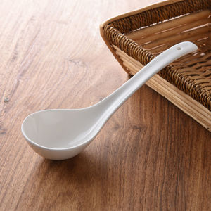 大汤勺 大勺子大玛戈盛汤分餐 不伤锅的纯白餐具骨瓷 陶瓷