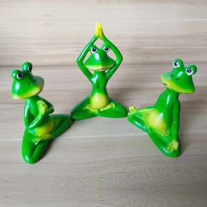 坐姿动物打坐青蛙摆件坐禅创意花园家居花园装饰品树脂工艺品