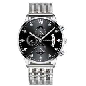 新款cuena/卡迪时875男士石英钢网带手表 男士网带手表