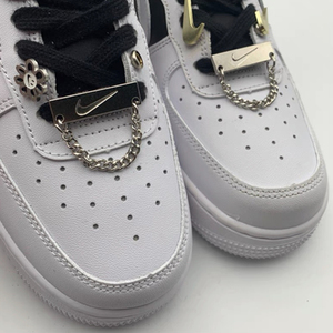 af1空军一号白黑银扣配件鞋扣阴阳八卦太阳花纽扣配饰金属鞋带扣