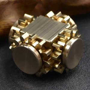 尖陀螺精工d纯234九99九纯金齿轮纯9九234手指铜9234魔方摩天轮