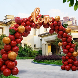 婚庆开业场景造型商场气球拱门节日不规则活动爱心浪漫气球链店铺