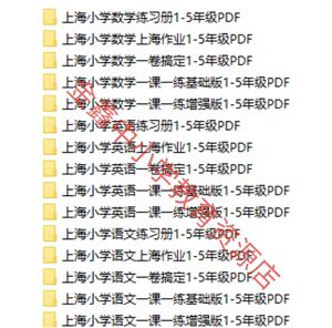 上海沪教小学数学语文英语电子版名校试卷一课一练习题作业册搞定