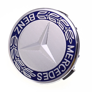 奔驰轮毂贴标盖蓝黑麦穗轮盖车标75mm改装铝合金钢圈轮毂中心标志
