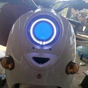 透镜大灯55瓦海拉5小龟王总成改装超亮透镜氙气灯海5双光天使眼灯