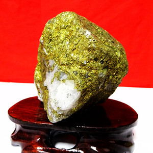 金矿石摆件天然金脉黄金石原石观赏石奇石泰山石家居招财开运饰品