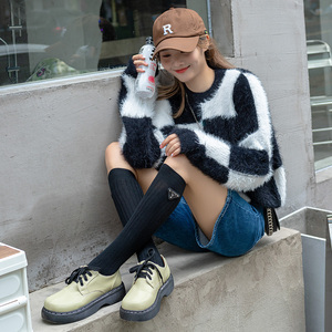 黑色长袜女潮膝盖