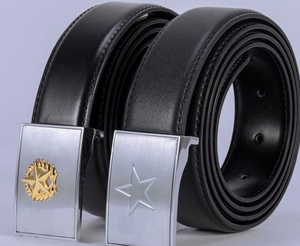 八一皮带内腰带3521裤带男士针扣自动扣退伍纪念扣头五角星皮带