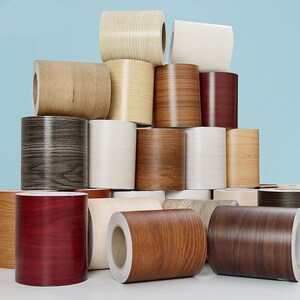 踢脚线墙装饰黑线门边木纹自防水遮挡木板贴粘贴地脚pvc胶带纸