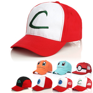 Pokemon Go 口袋妖怪棒球帽动漫帽子神奇宝贝小智鸭舌帽现货