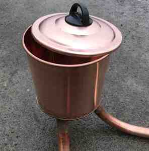 定做圆形烧柴火土灶台配用件紫铜汤肠罐水箱节能烧水壶铜余热水器