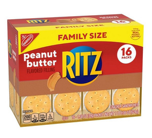 美国代购ritz sandwiches cracker乐之花生芝士夹心饼干 16条装
