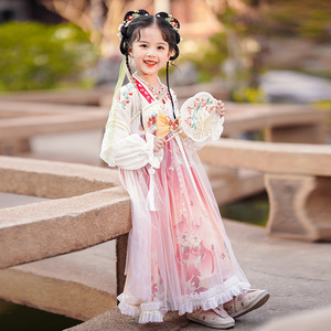 女童古风汉服超仙夏连衣裙儿童古装仙气小女孩夏季小童中国风童装