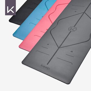 keep体位线瑜伽垫5mm天然橡胶加长耐磨防滑男女健身瑜珈