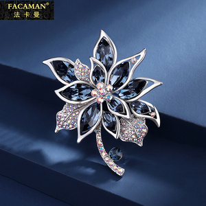 法卡曼花朵胸针高档女奢华百搭大气小众别针衣服配饰大衣胸花复古
