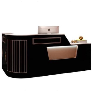 收银台店铺商用圆形吧台柜饭店创意前台弧形收银员简易服装店小型