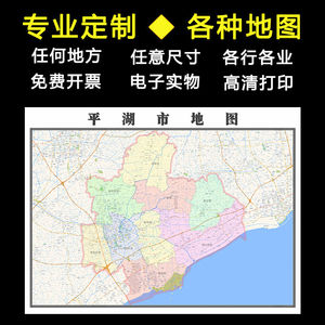 平湖市地图1.1m可定制浙江省嘉兴市行政交通区域划分高清贴图新款