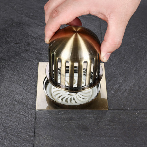 邦尔菲阳台专用铜地漏防落叶防堵塞钟罩式大排水防臭地漏