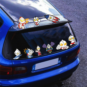 奥特曼车贴纸卡通可爱前后保险杠划痕遮挡油箱盖车尾装饰汽车贴纸