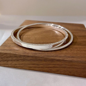 闭口银手镯双环