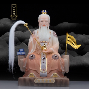 汉白玉太白金星神像李长庚玉帝信使佛像现代家居工艺品小佛堂摆件