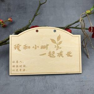 植树节挂牌树牌植物标签幼儿园苗木果树标识牌材料包手工制作