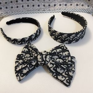 Ιdior百搭新款d字母老花中古vintage复古发箍蝴蝶结发夹头箍发卡