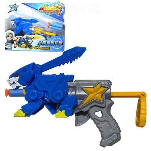 机星兽人玩具1枪可发射烈的软弹枪男孩组装弹射器猎人玩具炎神兽