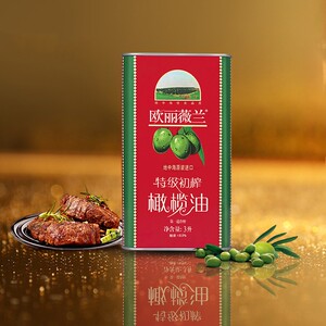 【食尚】欧丽薇兰特级初榨橄榄油3l锋味炒菜植物油3升食用油原装