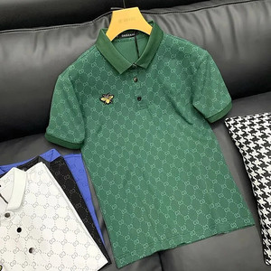 00温硕制衣有限公司淘宝2024年新款eddadior迪奥小蜜蜂翻领短袖