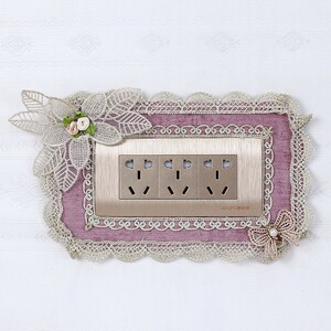 118型尺寸布艺开关保护套开关贴墙贴创意客厅卧室墙壁插座装饰贴