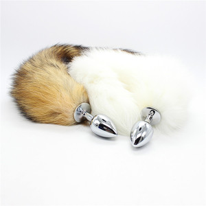 sm工具性用品金属肛塞m女用具九尾狐狸的尾巴后庭情趣肛门性灌肠