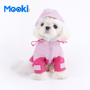 mookipet狗狗衣服春秋款小中型犬雪纳瑞可牵引环宠物冲锋衣可爱