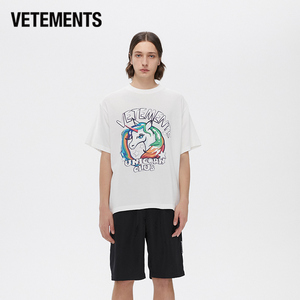 vetements旗舰官网夏季新品潮流男女宽松独角兽短袖t恤13352004