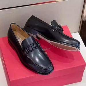 意大利代购 ferragamo/菲拉格慕新款男鞋马衔扣英伦时尚休闲皮鞋